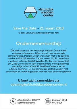 Opening afsluitdijk wadden center