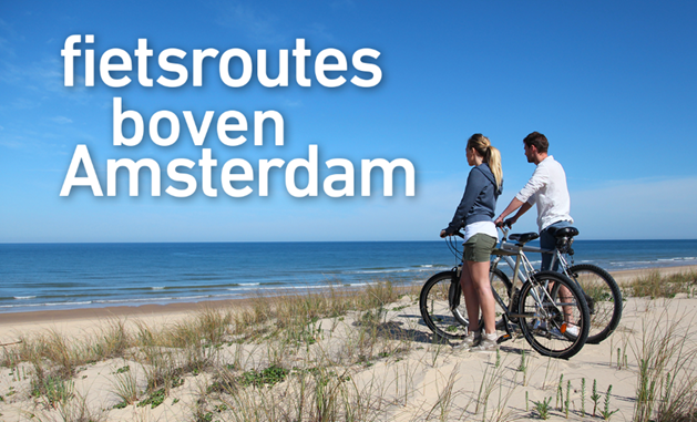 Fietsroutes boven Amsterdam