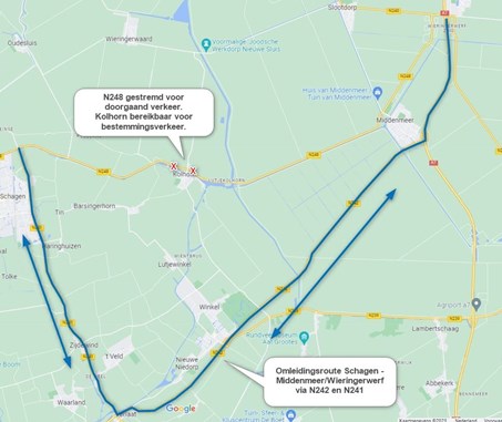 Omleiding Afsluiting N248 Kolhorn