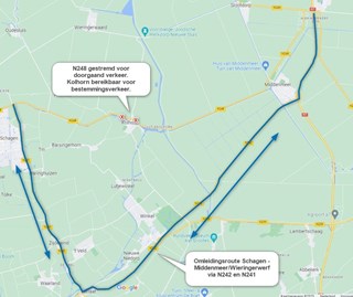 Omleiding Afsluiting N248 Kolhorn